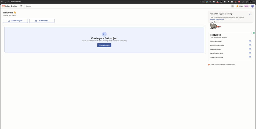 Label Studio 主界面